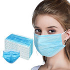 Μπλε μάσκα προσώπου 3 πτυχών μίας χρήσης/μίας χρήσης στοματική μάσκα με Earloop προμηθευτής