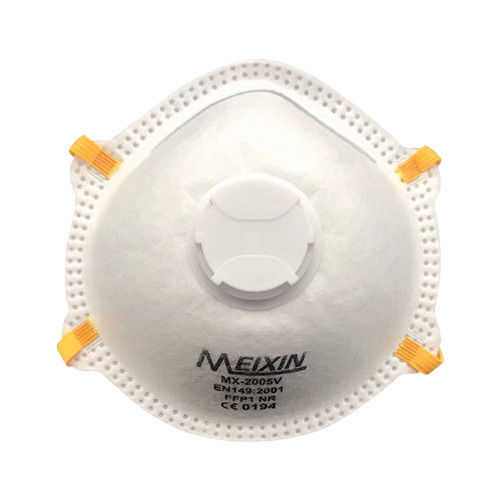 Μιάς χρήσεως μάσκα αναπνευστικών συσκευών σκόνης FFFP1V ελαφριά κανένα εκτεθειμένο τμήμα μετάλλων προμηθευτής