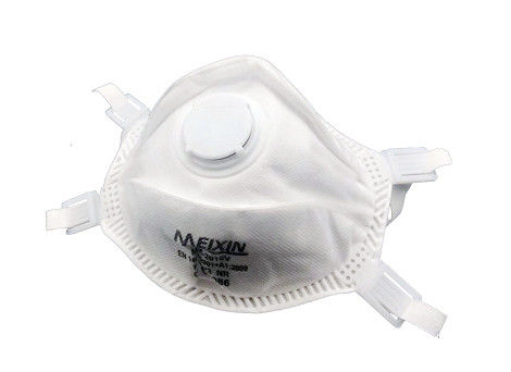 Άσπρη μάσκα αναπνευστικών συσκευών Valved χρώματος, αναπνευστική συσκευή N95 με τη βαλβίδα εκπνοής προμηθευτής